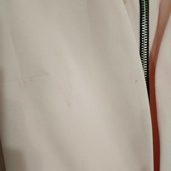 House of CB Womens Dress Dominique Baby Pink Full Zip Deep V Neck Bodycon Sz XS - Picture 6 of 12